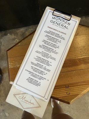 Menu photo 3 Moniker Cocktail Co San Diego, CA Menu photo 3 Moniker Cocktail Co San Diego, CA