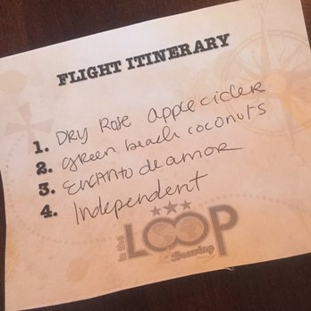 In The Loop Brewing - The samples I tried. Encanto was my favorite. - Breweries Near Me - Land O' Lakes, Florida