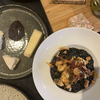 La Régalade - Cheese plate and squid ink risotto! - French Near Me - Paris, 75