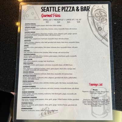 Menu photo 7 Seattle Pizza and Bar Seattle, WA Menu photo 7 Seattle Pizza and Bar Seattle, WA