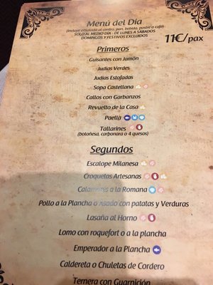 Menu photo 2 San Juan Plaza Mayor Cuenca, CU