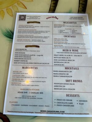 Menu photo 2 Casa Colima Mexican Restaurant - Tualatin Tualatin, OR