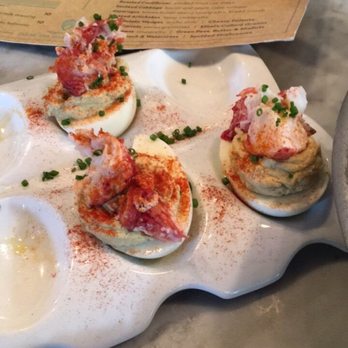 Mignonette - Lobster Deviled Eggs - New American Near Me - Miami, Florida Mignonette - Lobster Deviled Eggs - New American Near Me - Miami, Florida