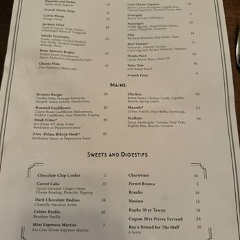 Jacques - Menu - French Near Me - Denver, Colorado