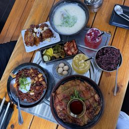 KIMCHI SCALLION PANCAKE, SUL LUNG TANG, KIMCHI FRIED RICE, 6 Chicken Wings KIMCHI SCALLION PANCAKE, SUL LUNG TANG, KIMCHI FRIED RICE, 6 Chicken Wings