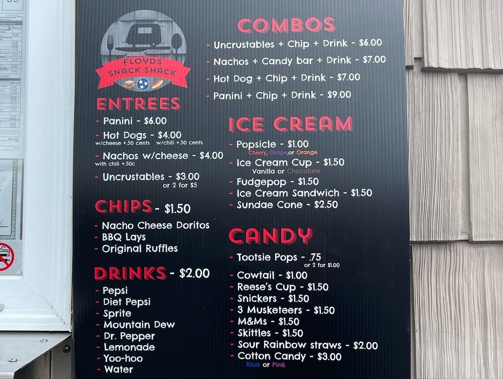 FLOYDS SNACK SHACK Updated October 2024 123 Baileyton Park Rd