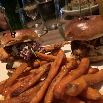 Eureka! - Fired chicken sliders and sweet pot fries! Yum - American Near Me - Carlsbad, California Eureka! - Fired chicken sliders and sweet pot fries! Yum - American Near Me - Carlsbad, California