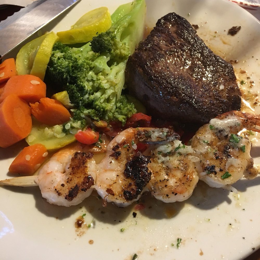 Outback Steakhouse - This is supposed to be a 6 oz sirloin, with grilled shrimp and veggies. The steak was ordered medium rare. It definitely was not. - Steakhouses Near Me - Rocky Mount, North Carolina Outback Steakhouse - This is supposed to be a 6 oz sirloin, with grilled shrimp and veggies. The steak was ordered medium rare. It definitely was not. - Steakhouses Near Me - Rocky Mount, North Carolina