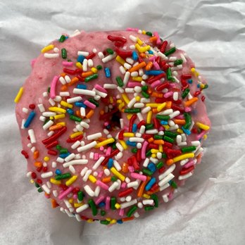 Surfin Donuts - Pink sprinkles donut for $1.95 - Donuts Near Me - Mission Viejo, California Surfin Donuts - Pink sprinkles donut for $1.95 - Donuts Near Me - Mission Viejo, California
