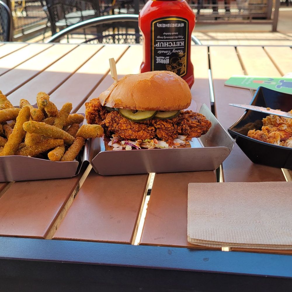 Nashville Hot Chicken with Fried Green Beans! Nashville Hot Chicken with Fried Green Beans!