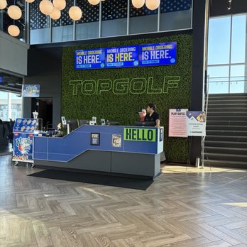 Topgolf - Front desk check in station - Golf Near Me - Virginia Beach, Virginia Topgolf - Front desk check in station - Golf Near Me - Virginia Beach, Virginia