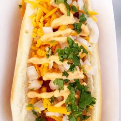 Chef Peij of Josas Tacos - They make bacon wrapped hot dogs on special