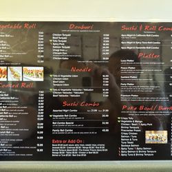Togo Sushi - Menu Page 2 of 2