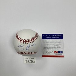 Sports Dugout Arroyo Grande - Sal Bando Autographed Baseball 4X All Star
