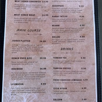 CITIR Turkish Doner Kebab - Menu 4/4/24 - Turkish Near Me - Boca Raton, Florida