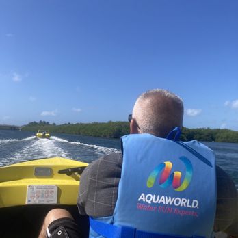 Aquaworld Cancún - Driving a speed boat during the jungle tour - Scuba Diving Near Me - Cancún, ROO