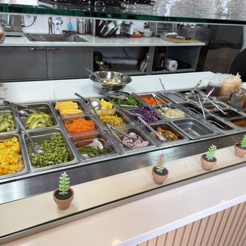 Poke Bowl - a buffet with a variety of food items - Salad Near Me - Wayne, New Jersey