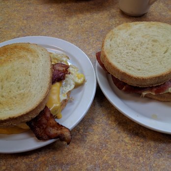 Chuckwagon - Bacon and ham breakfast sandwiches! - Burgers Near Me - Mackinac Island, Michigan