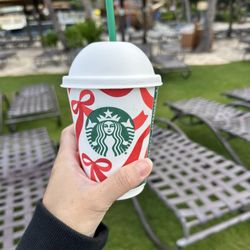 Starbucks - The still have holiday cups, haha.