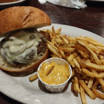 Monk's Cafe - Mushroom cheese burger - Pubs Near Me - Philadelphia, Pennsylvania
