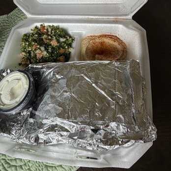 Steak & Bake - Gyros Platter with hummus and tabouli - Burgers Near Me - Tulsa, Oklahoma