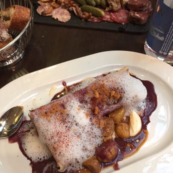 Le Comptoir - Top is the mixed meats and bottom is the bone marrow with chestnuts - Bistros Near Me - Paris, 75