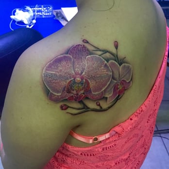 GOA Exotic Tattoo and Piercing - Orchid done by Grateful Dan - Piercing Near Me - Miami, Florida