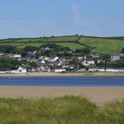 Ferryside Beach - Ferryside and beach as seen from Llansteffan