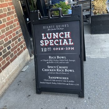 Mighty Quinn's Barbeque - Lunch special sandwich board - Barbeque Near Me - New York, New York