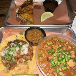 Birria Taco/ Pork Taco/ Abuelo's beans