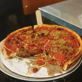 Zachary's Chicago Pizza - Carne deep dish with green Chiles - Pizza Near Me - Berkeley, California Zachary's Chicago Pizza - Carne deep dish with green Chiles - Pizza Near Me - Berkeley, California