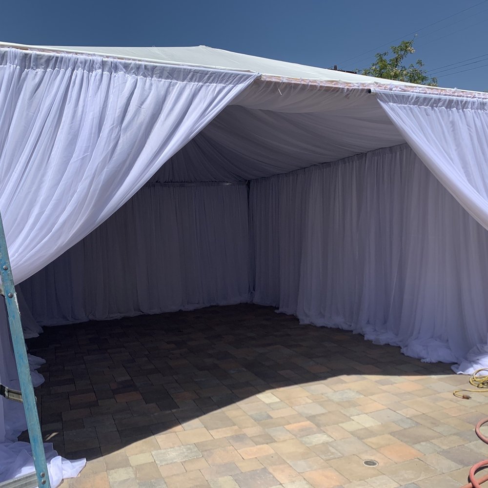Event City - Progress pic on tenting and draping - Party Equipment Rentals Near Me - Burbank, California Event City - Progress pic on tenting and draping - Party Equipment Rentals Near Me - Burbank, California