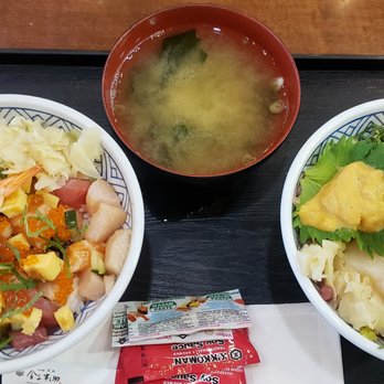 Kaisen - Jewelry Chirashi Bowl, Scallop Chirashi Bowl, Miso Soup - Japanese Near Me - Edgewater, New Jersey