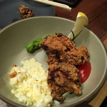 Ippudo San Francisco - Karaage side. Chicken was not overly battered and chicken tasted fresh although my piece was a little fatty. - Ramen Near Me - San Francisco, California Ippudo San Francisco - Karaage side. Chicken was not overly battered and chicken tasted fresh although my piece was a little fatty. - Ramen Near Me - San Francisco, California
