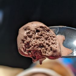 Young's Jersey Dairy - Cow Patty: chocolate ice cream with chocolate chips, toffee, and Oreo