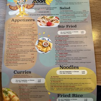 Thai Noon Restaurant - Menu - Thai Near Me - Portland, Oregon