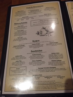 Menu photo 3 Avellinos Blacksburg, VA