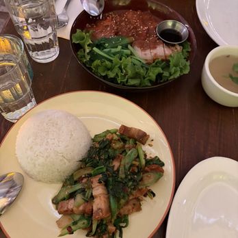 Pranakhon Thai Restaurant - top: Bamee Moo Dang bottom: Krapow Moo Krob - Thai Near Me - New York, New York Pranakhon Thai Restaurant - top: Bamee Moo Dang bottom: Krapow Moo Krob - Thai Near Me - New York, New York