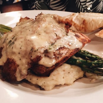 Tuscan Slice - Crab encrusted salmon with mashed potatoes and asparagus. - Pizza Near Me - Waxahachie, Texas Tuscan Slice - Crab encrusted salmon with mashed potatoes and asparagus. - Pizza Near Me - Waxahachie, Texas