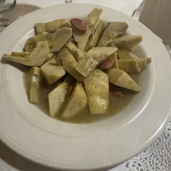 Tavira Restaurant - Artichoke special with sausages. - Mediterranean Near Me - Chevy Chase, Maryland