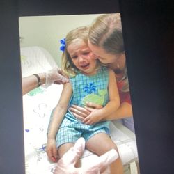 OC Pediatrics Medical Group - Lillian getting her shots when she was 4 years old very traumatic for her