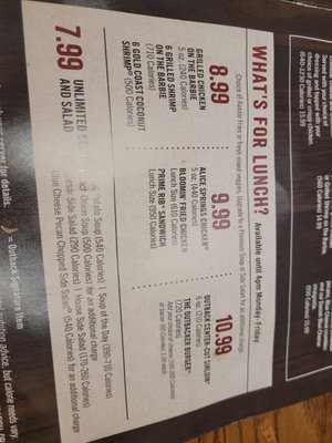 Menu photo 4 Outback Steakhouse Madison Heights, MI Menu photo 4 Outback Steakhouse Madison Heights, MI
