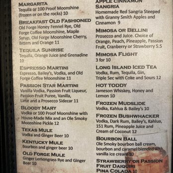 Split Rail Eats - Cocktail menu - Sandwiches Near Me - Gatlinburg, Tennessee