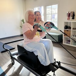 Revive PT & Pilates - My 85 year old mother's killin' it (under Babette's watchful eye)!