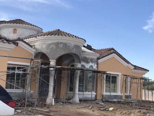 Stucco - This is a new house with Synthety stucco Stucco - This is a new house with Synthety stucco