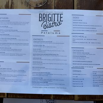 Brigitte Bistro - Menu, Nov 2024 - French Near Me - Petaluma, California Brigitte Bistro - Menu, Nov 2024 - French Near Me - Petaluma, California