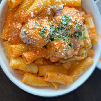 The Blackstone Meatball - Prime Rib ball with El Diablo sauce and Rigatoni - Italian Near Me - Omaha, Nebraska The Blackstone Meatball - Prime Rib ball with El Diablo sauce and Rigatoni - Italian Near Me - Omaha, Nebraska