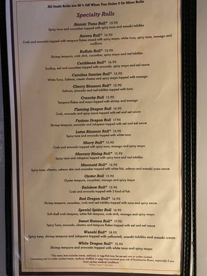 Menu photo 1 Akashi Durham, NC