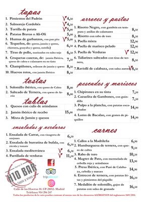 Menu photo 3 H10 Madrid, M