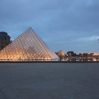 Fat Tire Tours - The Louvre at night - notice the emptiness! - Bike tours Near Me - Paris, 75